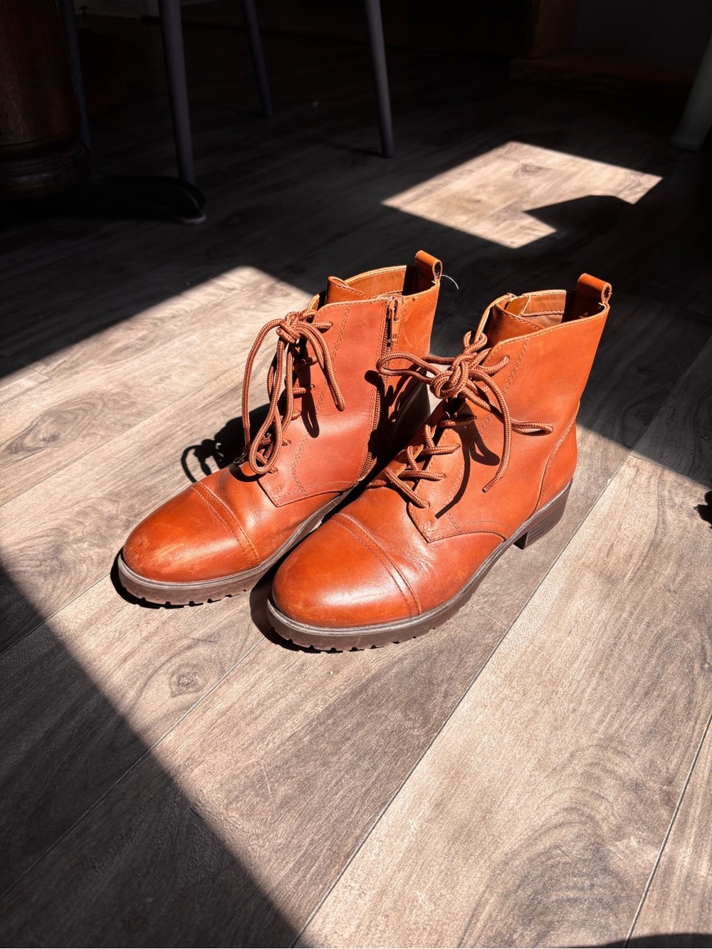 Leather Boots in Cognac